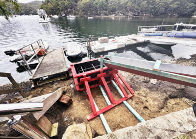 Cottage Point pontoon concrete footing (1)