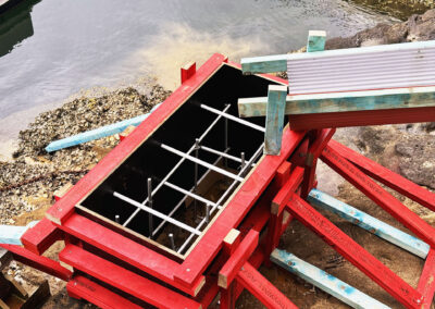 Cottage Point pontoon concrete footing (2)