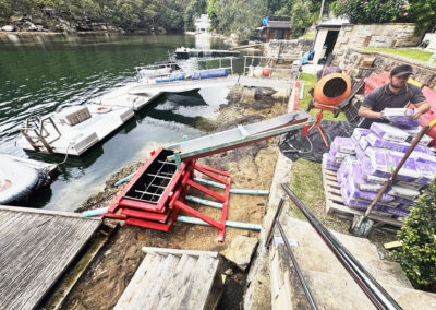 Cottage Point pontoon concrete footing (3)