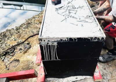 Cottage Point pontoon concrete footing (6)