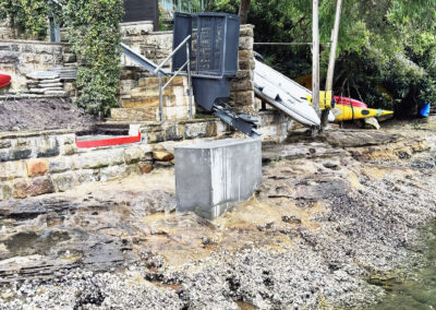 Cottage Point pontoon concrete footing (7)