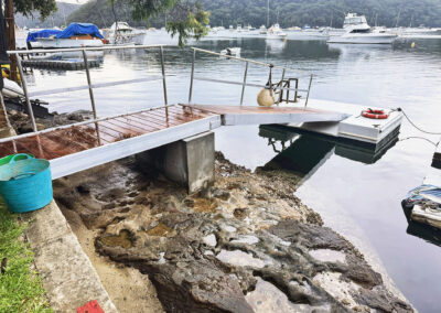 Cottage Point pontoon concrete footing (9)